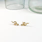 Golden Snake Stud Earrings